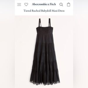 Abercrombie Tiered Ruched Babydoll Maxi Dress